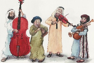 Illustration 'Der Weihnachts-Liederbr', by Frauke Bahr