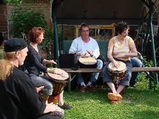 Djembe Session @ Haller's Kultur Caf, Gro Elbe