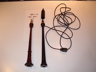Comparison between e-Pipe 15 chanter and a real Galician gaita pipes chanter (Bb tuned)