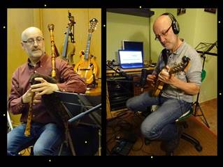José CLIMENT and his instruments during the recording of Luciérnagas (Pirilampos)