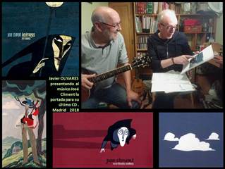José CLIMENT &  Xavier OLIVARES, the illustrator of both of his CDs