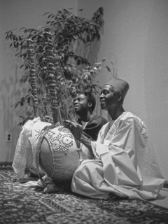 Bai and Dembo Konte playing kora, photo by Marc Pevar