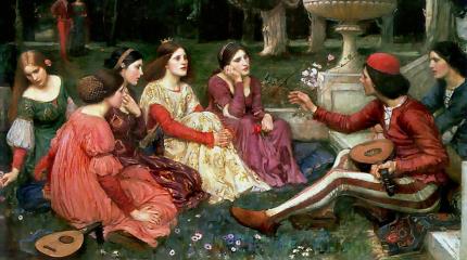 A Tale from the Decameron by John William Waterhouse (1916)