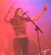Mercedes Peon of Xose Manuel Budino Band; photo by The Mollis