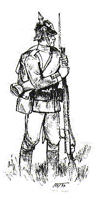 Preuischer Soldat mit Zndnadelgewehr, 1866.